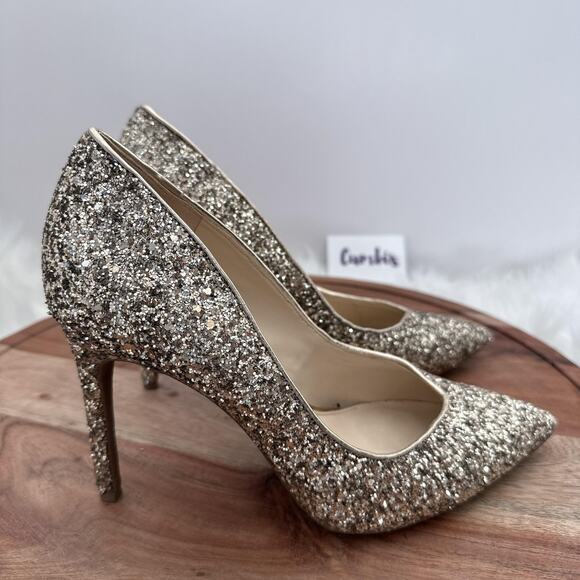 Jessica Simpson Shoes - Jessica Simpson Shoes Womens Size 7.5 Gold Glitter Haneh Pumps Stiletto JP-HANEH